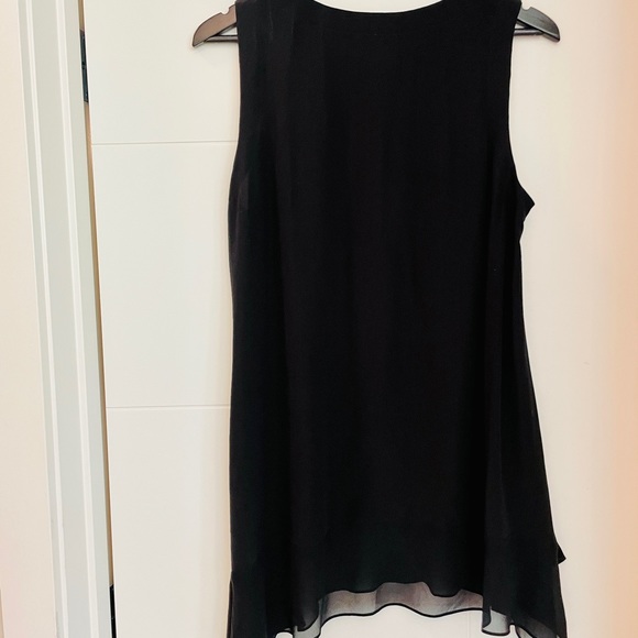 Eileen Fisher light layered asymmetrical hem tunic, size M - Picture 3 of 3